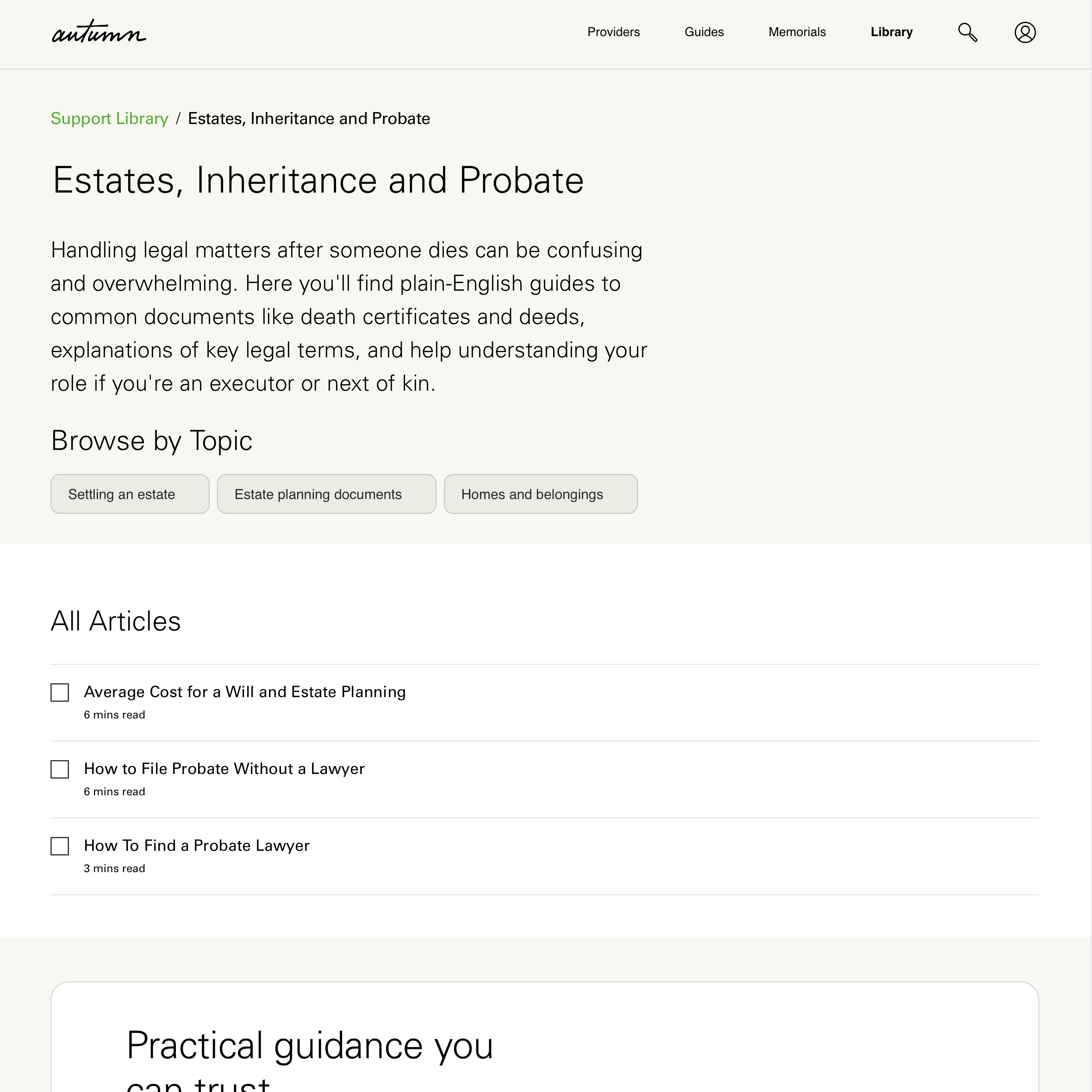 Guides & library